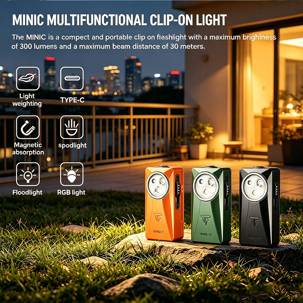 Edc Carry Clip - Trustfire MINIC 800 Lumens Lampe de