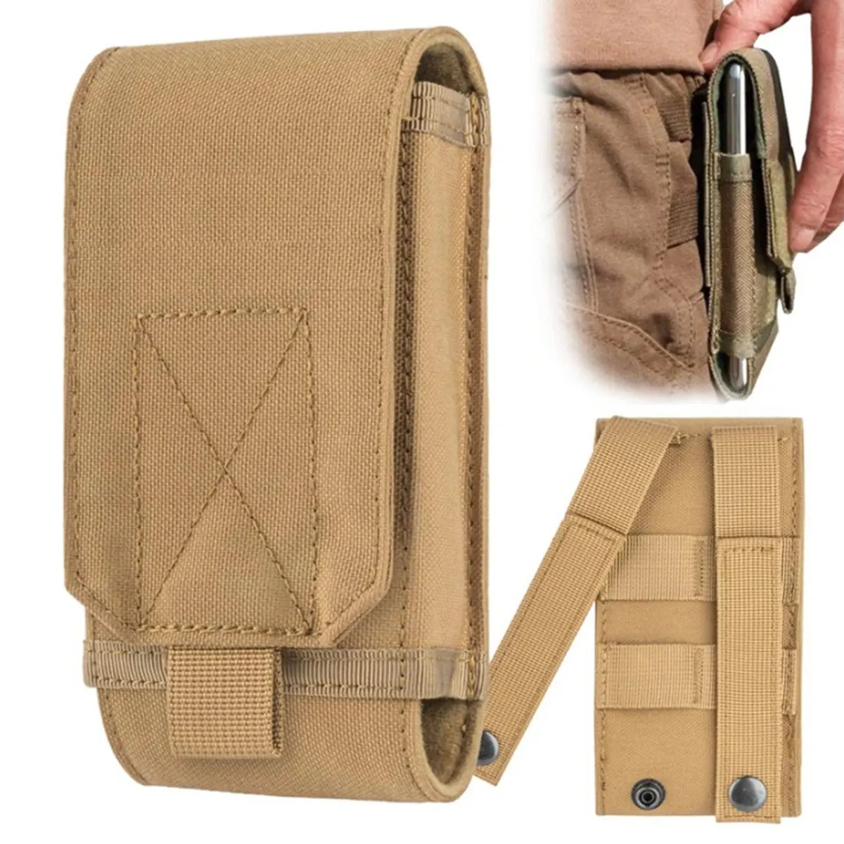 Edc Carry Belt - Pochette tactique Molle Laser pour téléphone